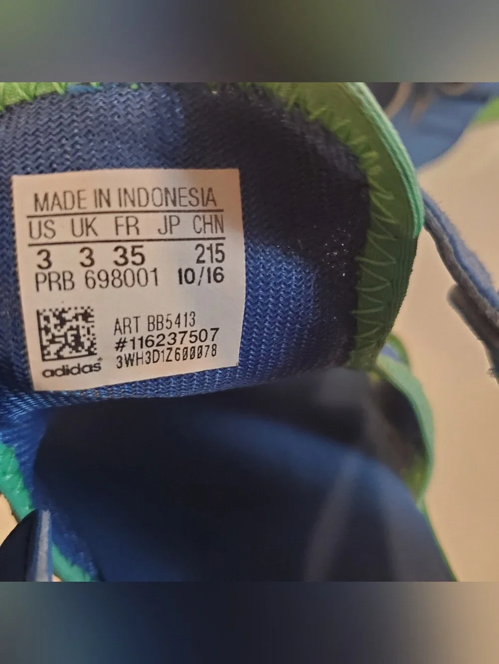 Adidas Outdoor Kids' Captain Toey K Water Shoe Blue Green Big Boys Size 3